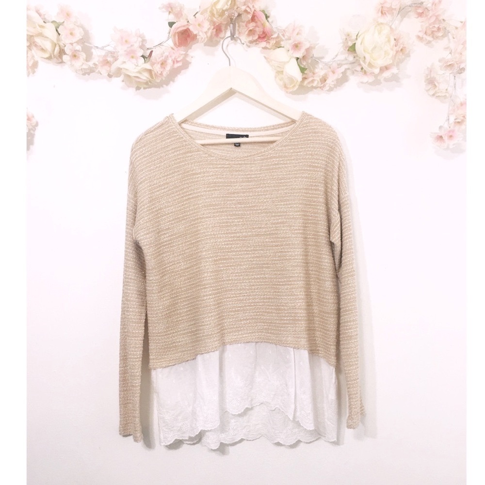 🤍RXB top blouse pullover eyelet